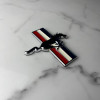 Шильдик Ford Mustang Серебряный металлический Шильдик Ford Mustang Серебряный металлический