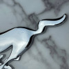 Шильдик Ford Mustang Серебряный металлический конь Шильдик Ford Mustang Серебряный металлический конь