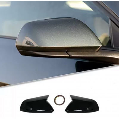 Накладки на зеркала для Ford Mustang 2015+ черный глянец