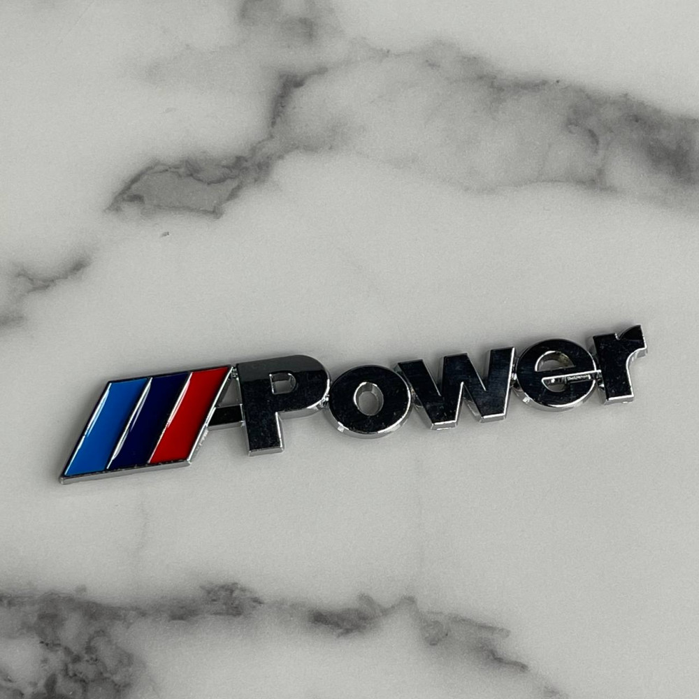 Шильдик Металлический BMW MPower Хром