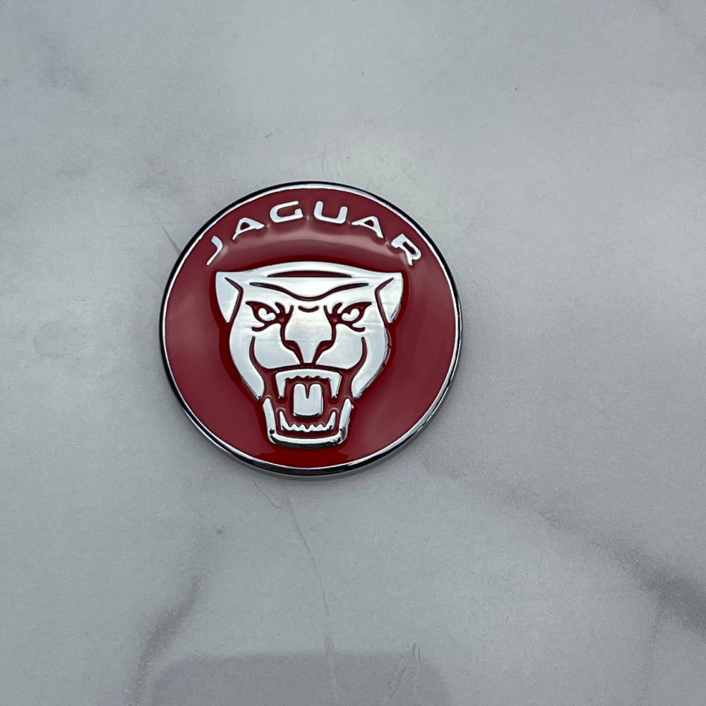 Шильдик Jaguar металлический Красный
