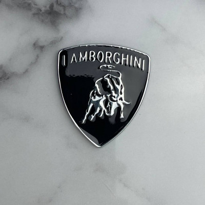 Шильдик Lamborghini металлический Хром