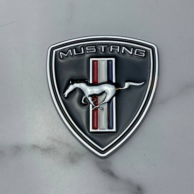 Шильдик Ford Mustang Серебряный металлический